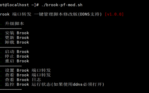 Brook/iptables端口转发 一键管理脚本，支持DDNS