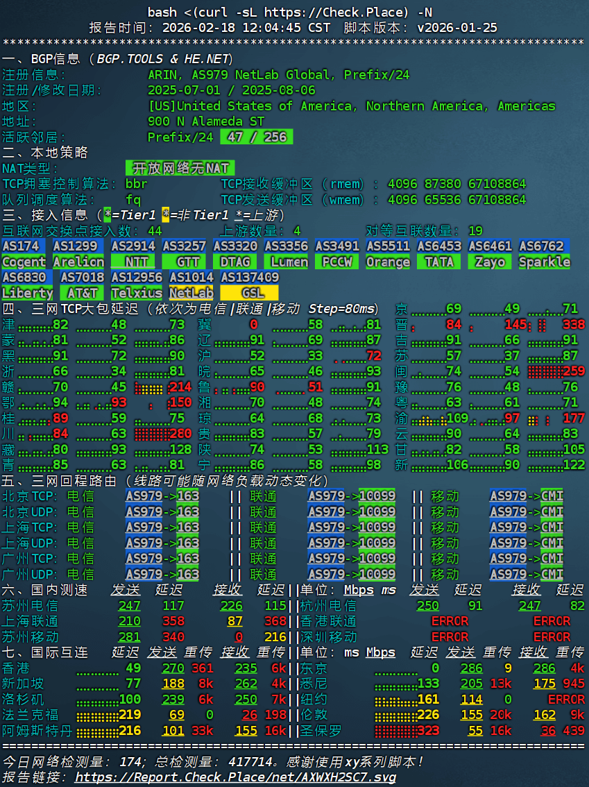 【Geelinx】JP Tokyo BGP 1# 测试留档